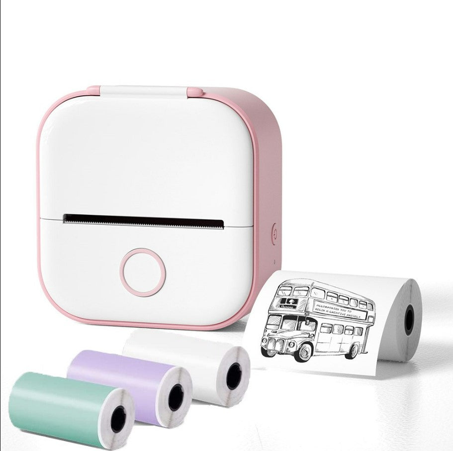 Mini Pocket Portable Bluetooth Photo Thermal Printer - Pink_0