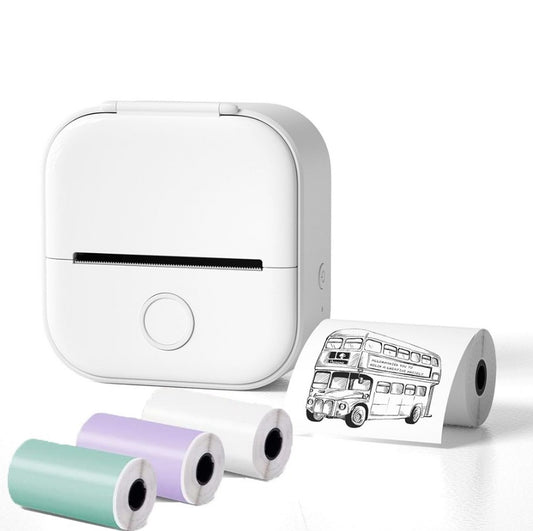 Mini Pocket Portable Bluetooth Photo Thermal Printer - White_0